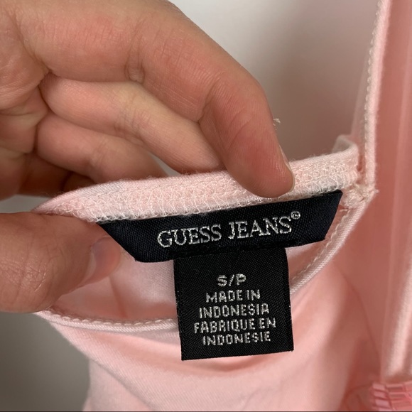 Guess Jeans Y2k Beaded Keyhole Tie Halter Tank - Picture 5 of 8